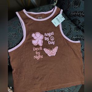 Angel / devil y2k crop tank